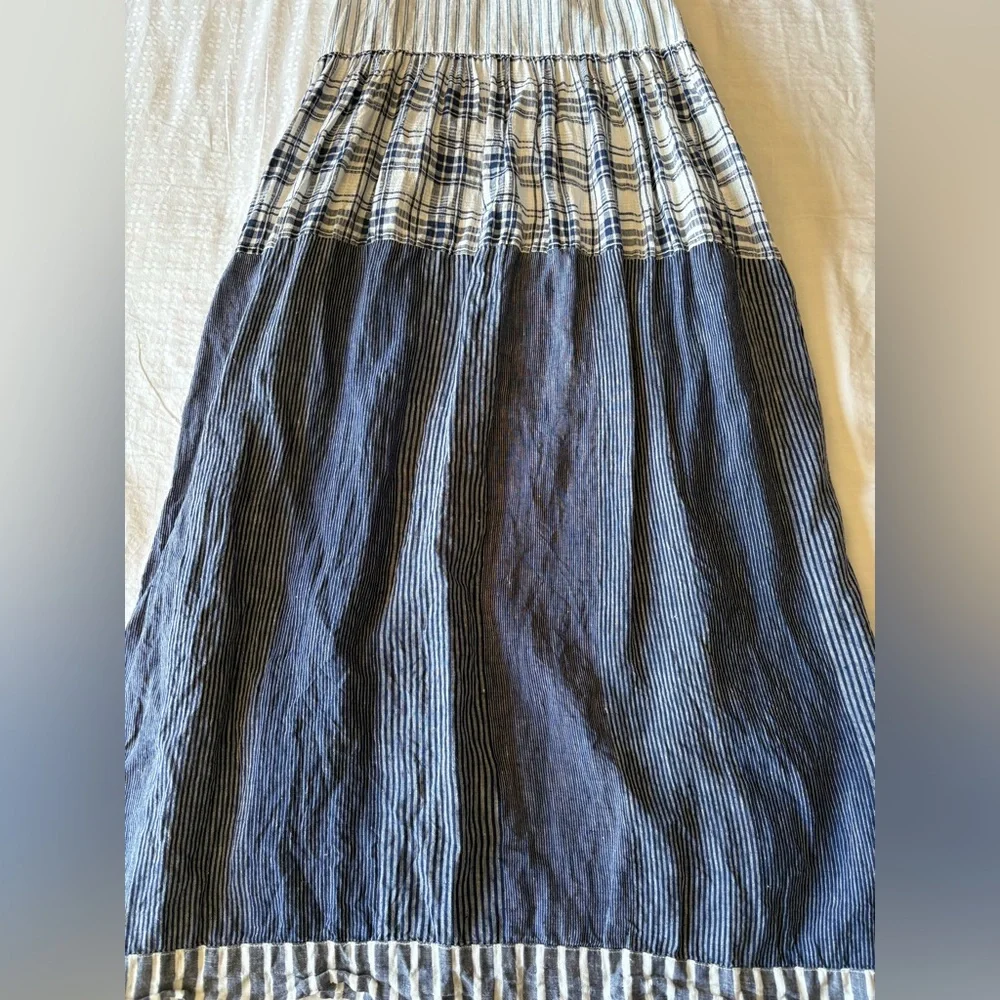 Free People CP Shades Linen Patchwork Dress - Picture 8 of 16